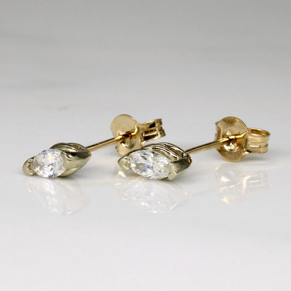 Marquise Cut Diamond Stud Earrings | 0.42ctw |