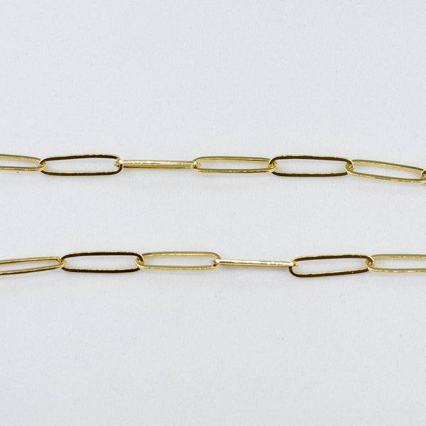 '100 Ways' Yellow Gold Paperclip Chain Bracelet | 7