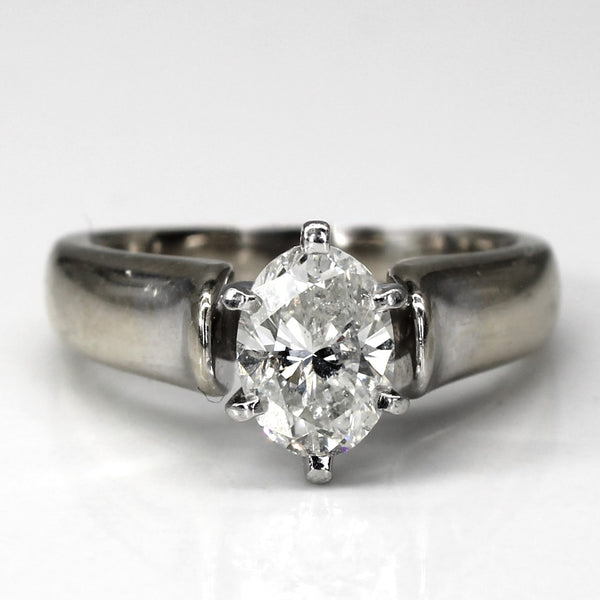 Solitaire Oval Diamond Ring | 1.02ct SI2 H | SZ 4.5 |