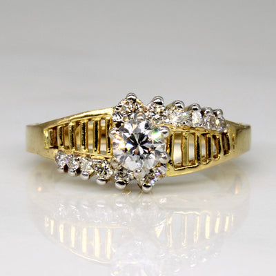 Diamond Waterfall Ring | 0.64ctw | SZ 6.25 |
