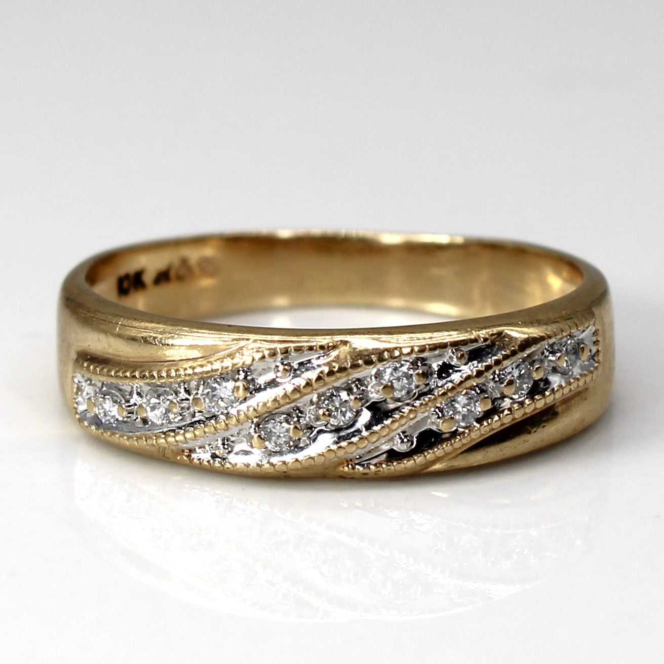 Milgrain Detail Diamond Band | 0.09ctw | SZ 8 |