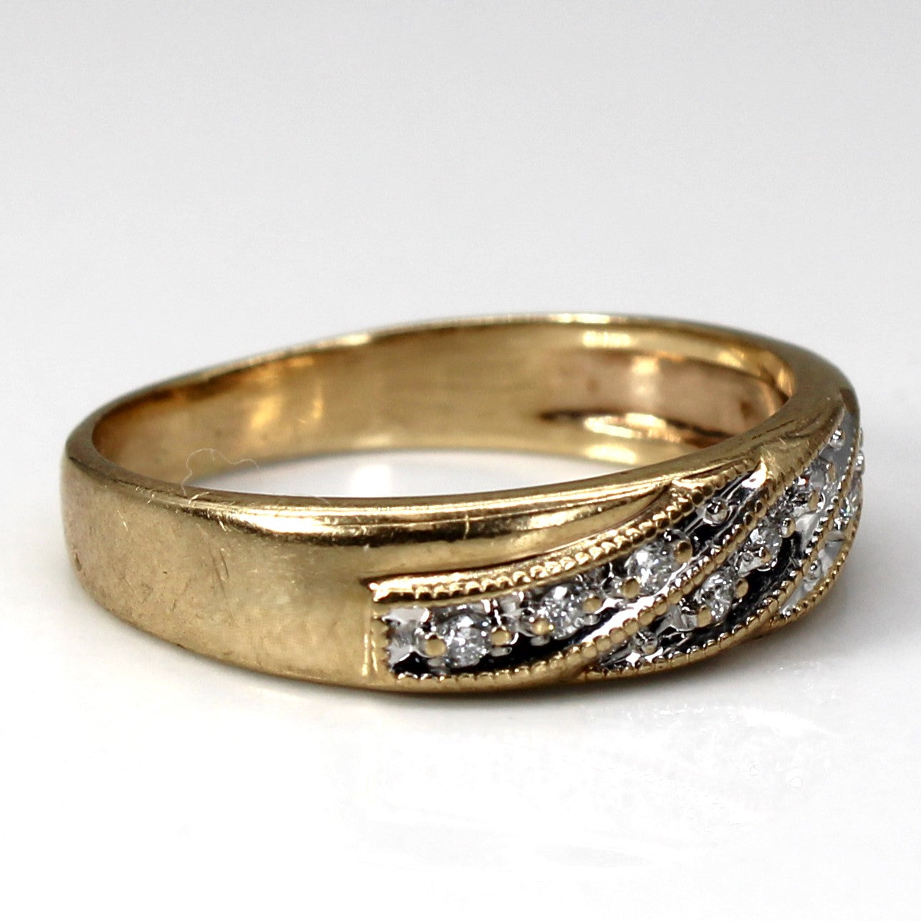 Milgrain Detail Diamond Band | 0.09ctw | SZ 8 |