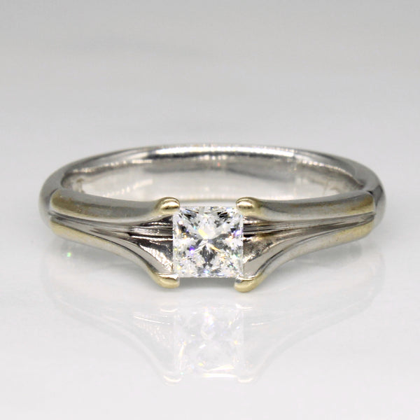 Princess Cut Diamond Engagement Ring | 0.34ct | SZ 6.25 |