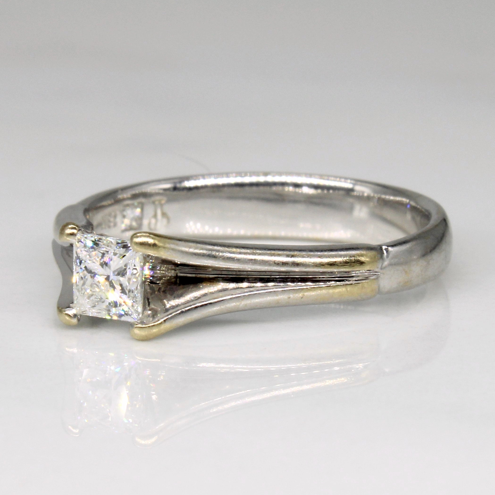 Princess Cut Diamond Engagement Ring | 0.34ct | SZ 6.25 |