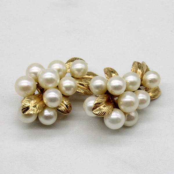 Vintage Clip On Pearl Earrings