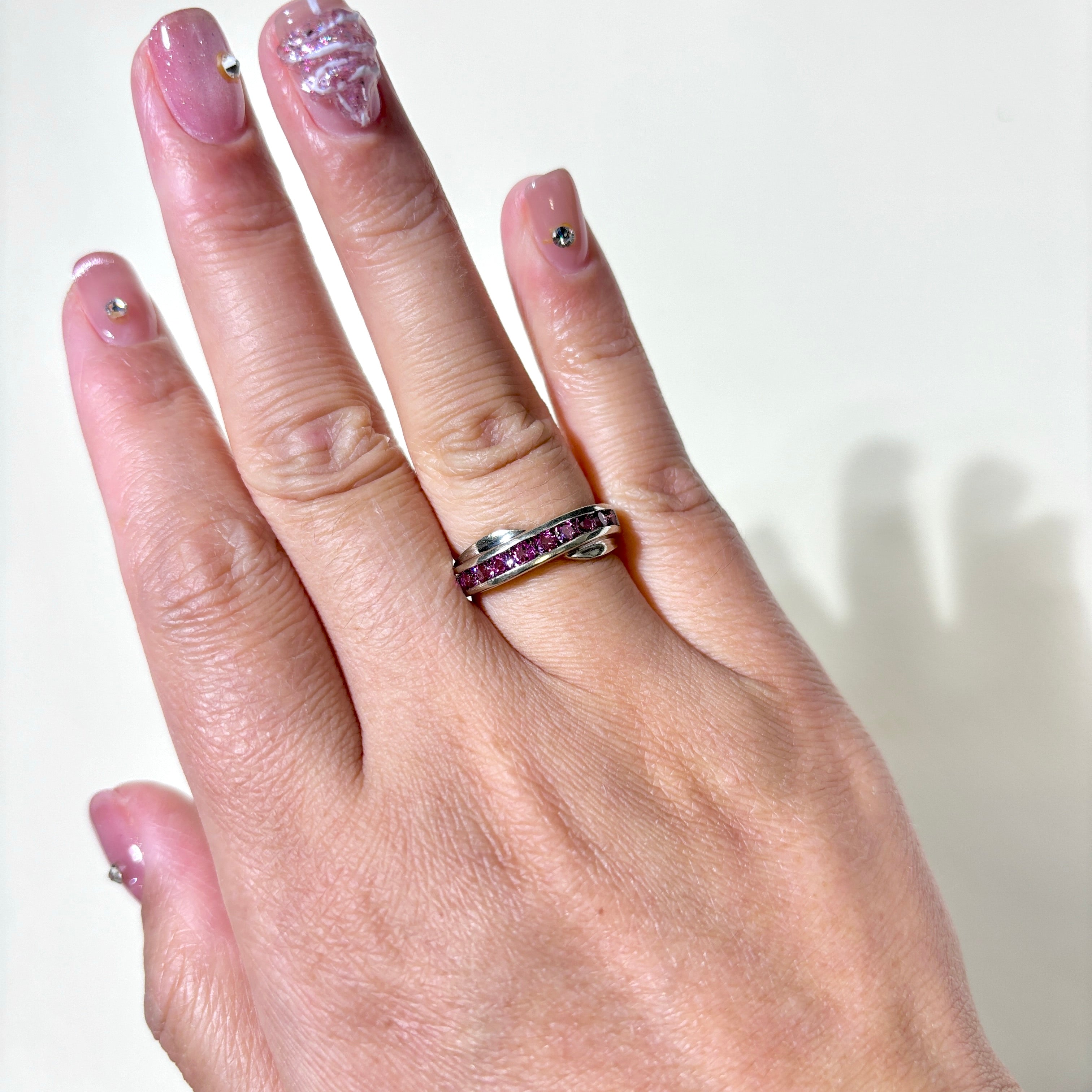 10K White Gold Pink Topaz Ring | 0.63ctw | SZ 6 |