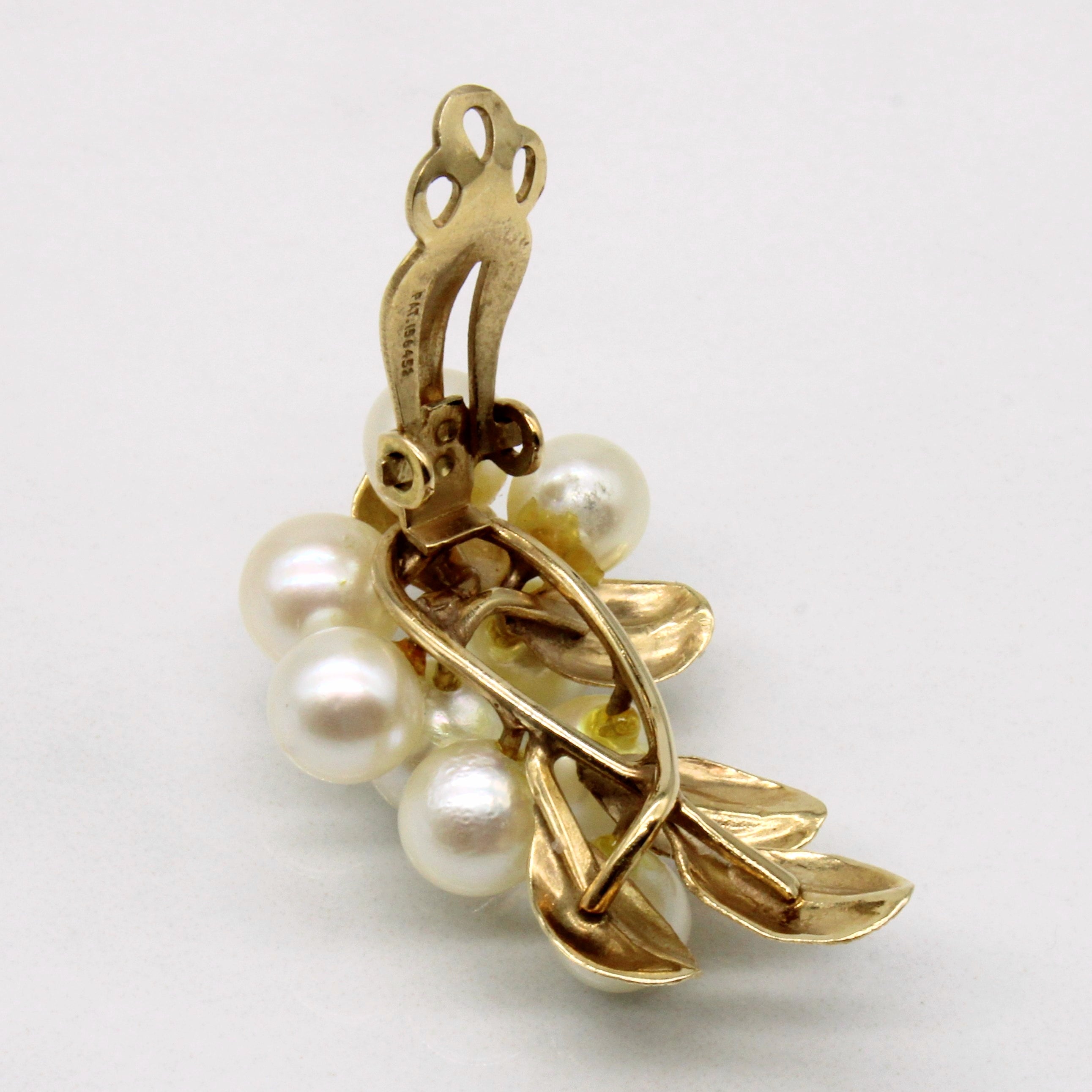 Vintage Clip On Pearl Earrings