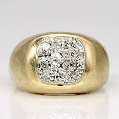 Pave Set Diamond Ring | 0.32ctw | SZ 9 |