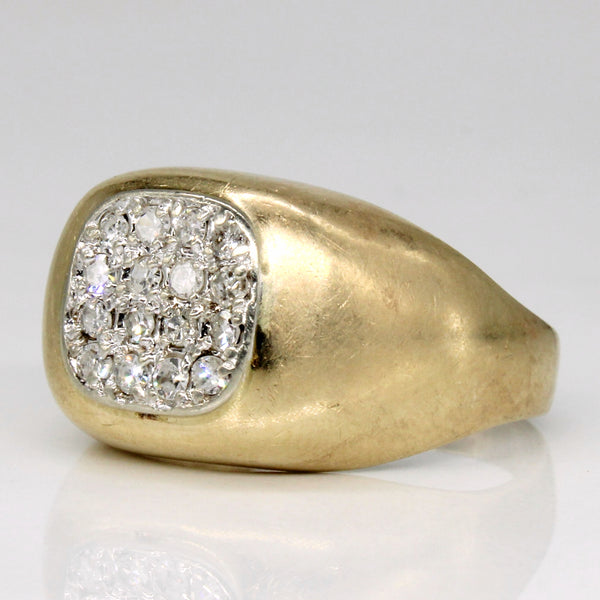 Pave Set Diamond Ring | 0.32ctw | SZ 9 |