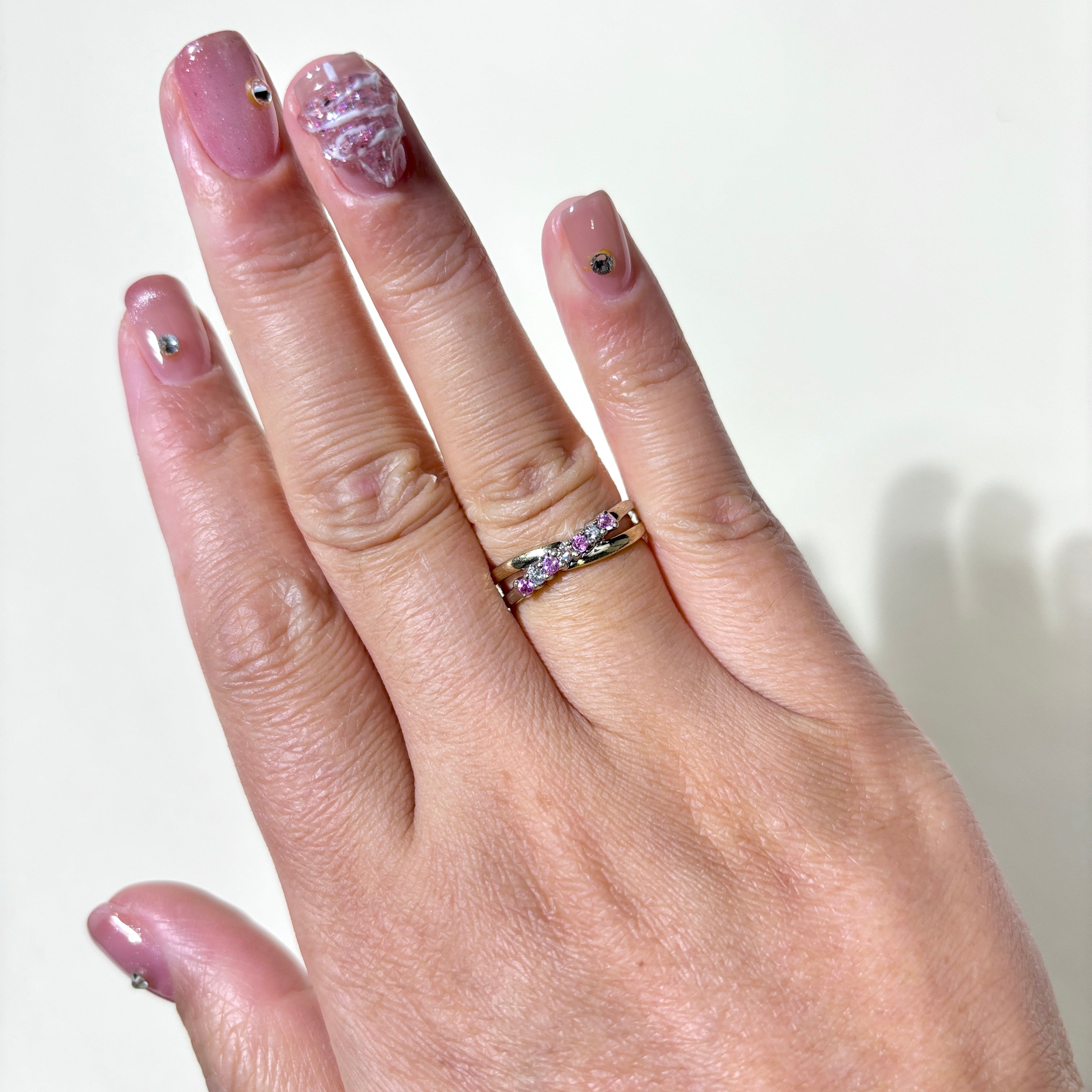 10K Yellow Gold Pink Topaz & Diamond Ring | 0.11ctw, 0.06ctw | SZ 5.75 |