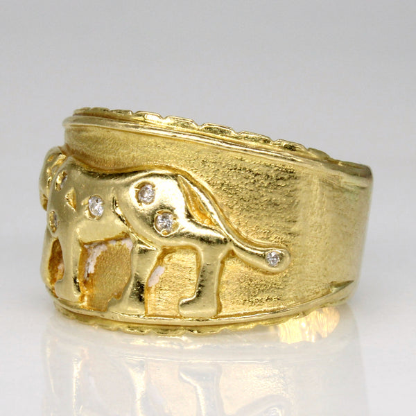 Diamond Panther Ring | SZ 6 | 0.018ctw