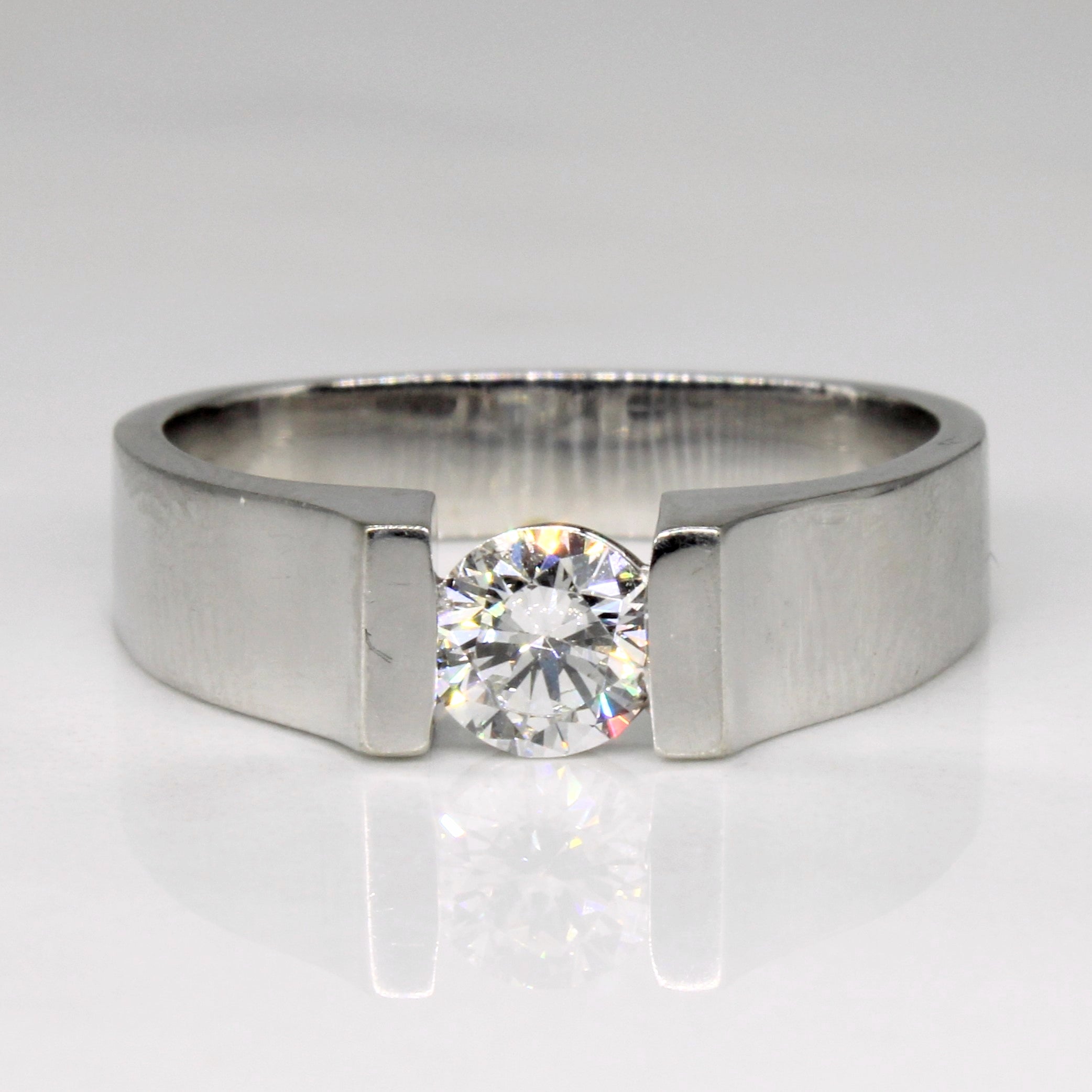 Bague de fiançailles sertie de diamants sous tension | 0,42 ct | Taille 6,5 | 