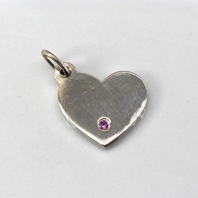 'Tiffany & Co' Heart 18k Pink Sapphire Charm | 0.01ct |