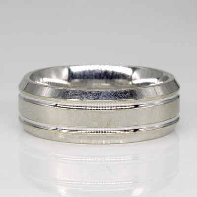 14k White Gold Wedding Band | SZ 7.25 |