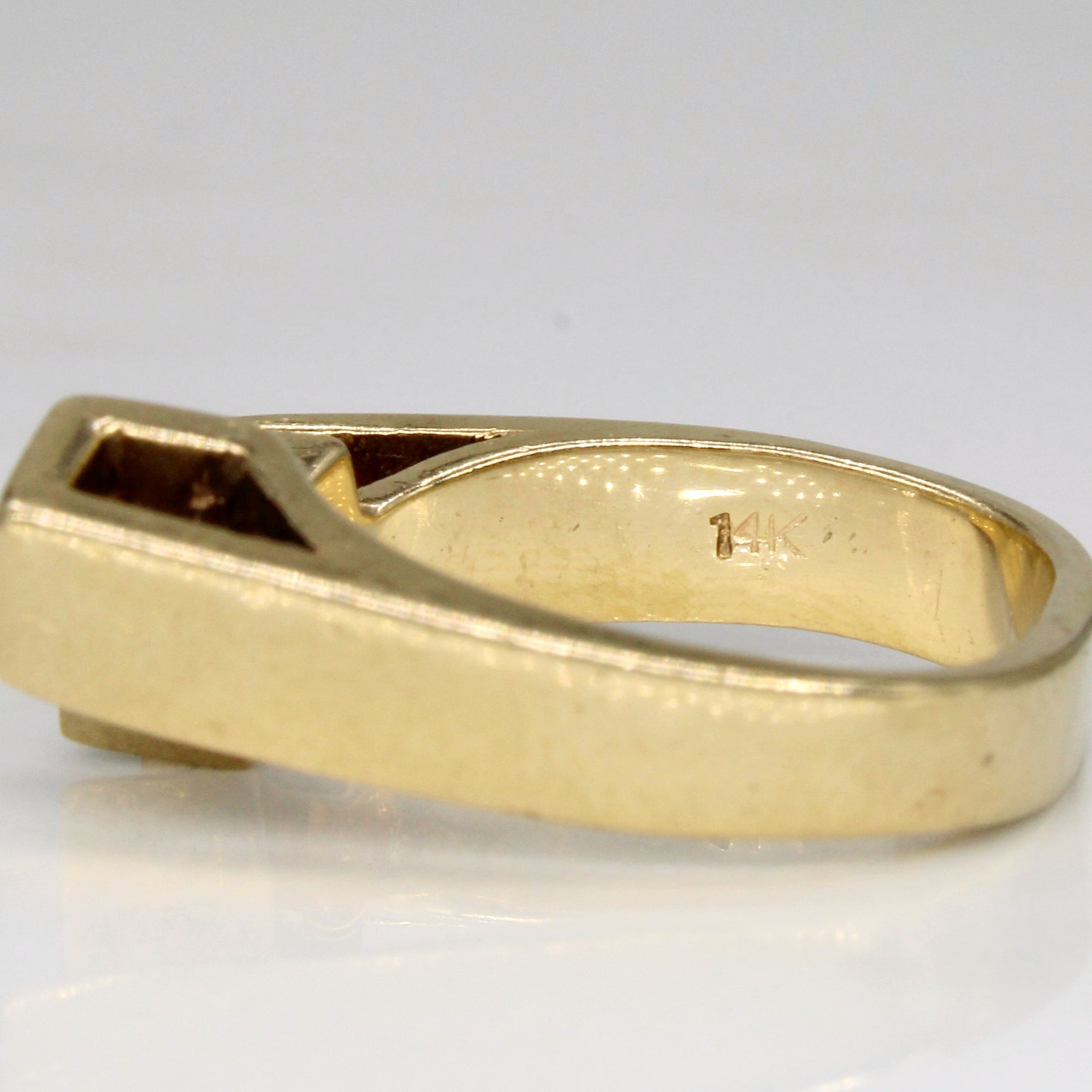 14k Yellow Gold Geometric Ring | SZ 6.25 |