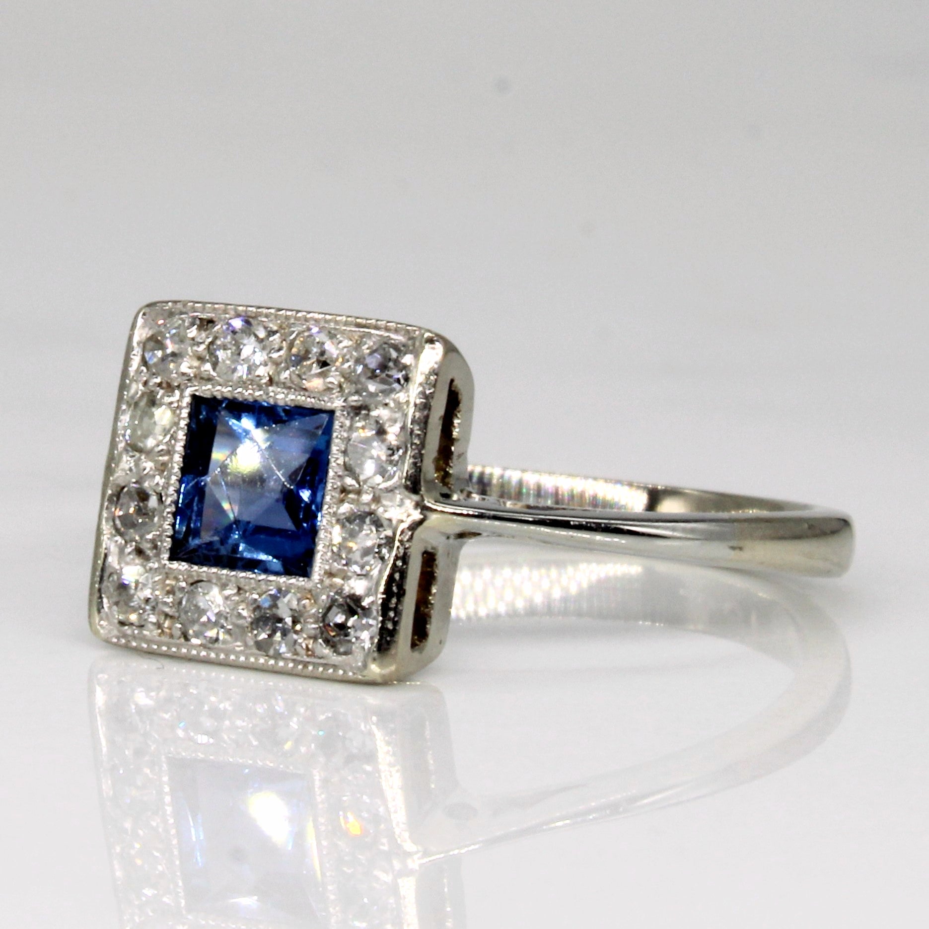 Sapphire & Diamond Engagement Ring | 0.50ct, 0.24ctw | SZ 8 |