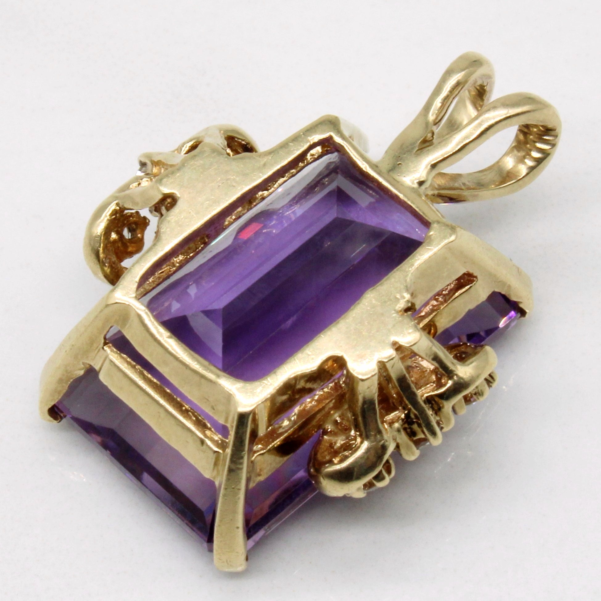 Amethyst & Diamond Cocktail Pendant | 17.50ct, 0.18ctw |