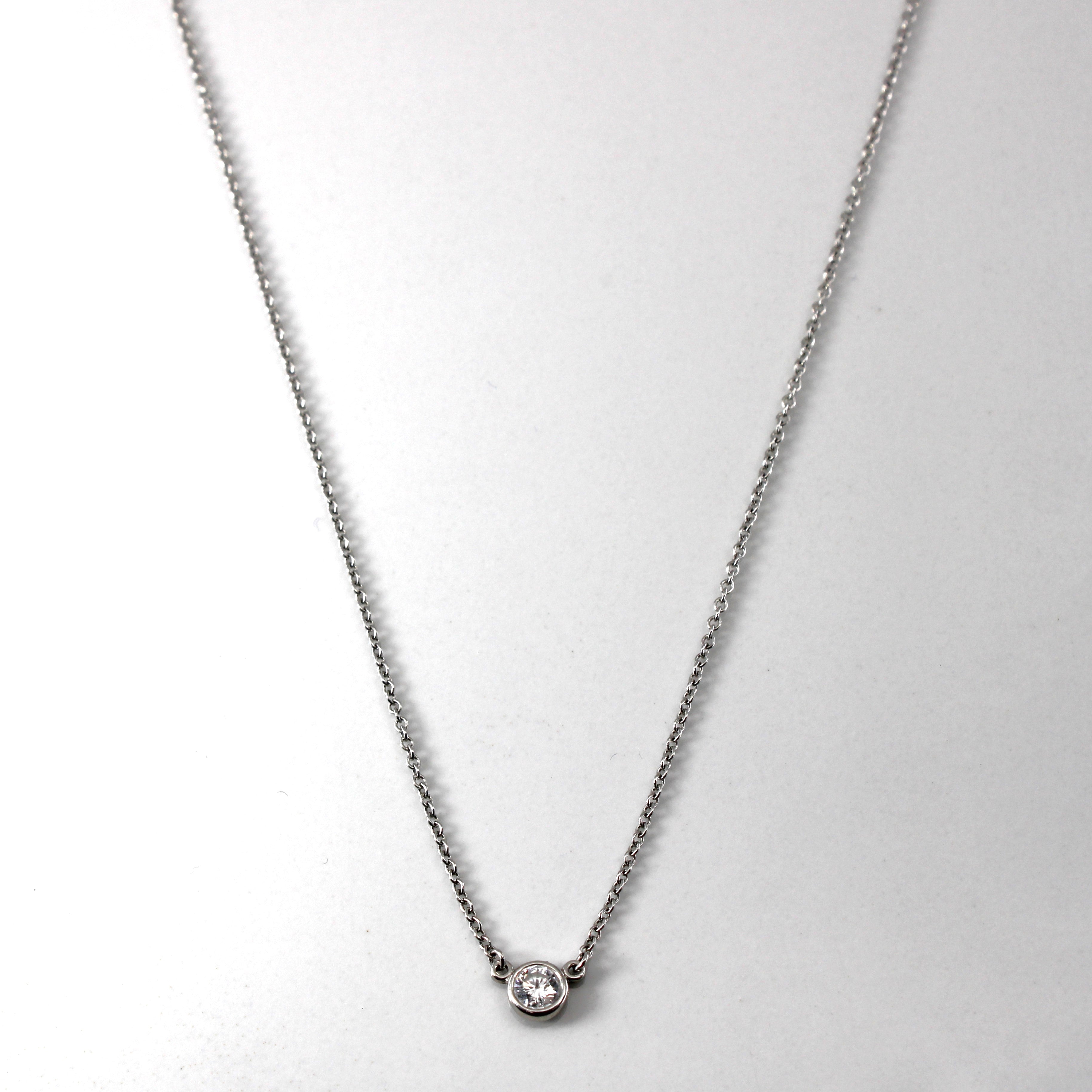 'Tiffany & Co. by the Yard' Platinum Necklace | 0.14ct | 16"|