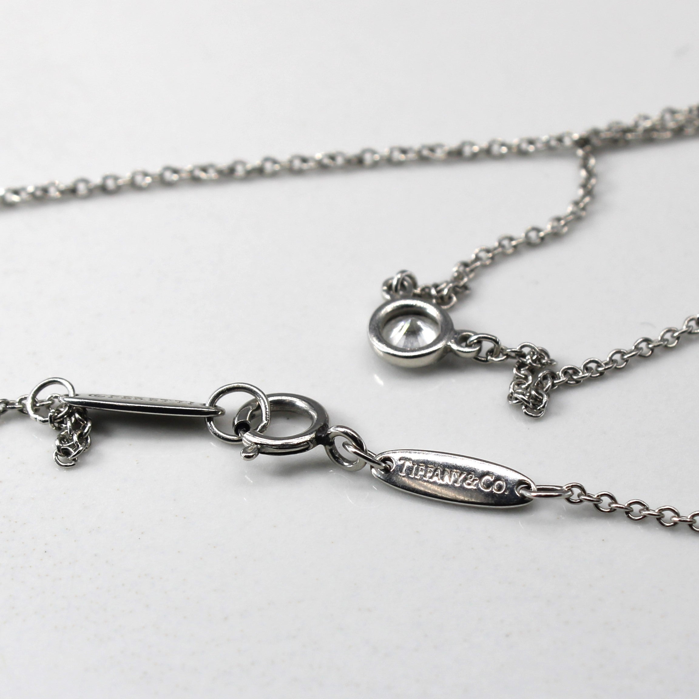 'Tiffany & Co. by the Yard' Platinum Necklace | 0.14ct | 16"|