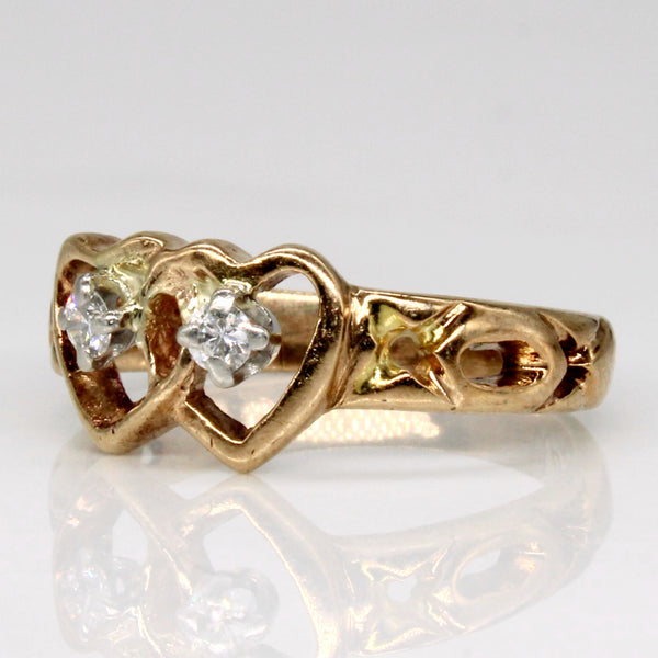 Diamond Heart Ring | 0.09ctw | SZ 5.75 |