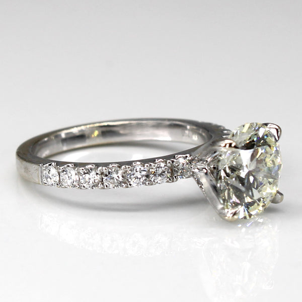 Solitaire with Accents Canadian Diamond Ring | 2.82ctw SI1 G | SZ 6 |