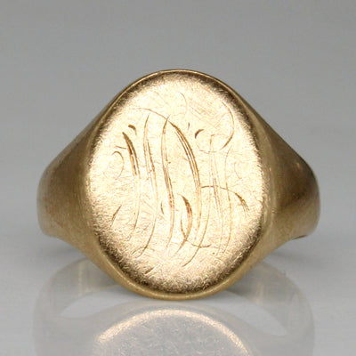 10k Yellow Gold Signet Ring | SZ 3 |