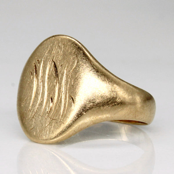 10k Yellow Gold Signet Ring | SZ 3.75 |