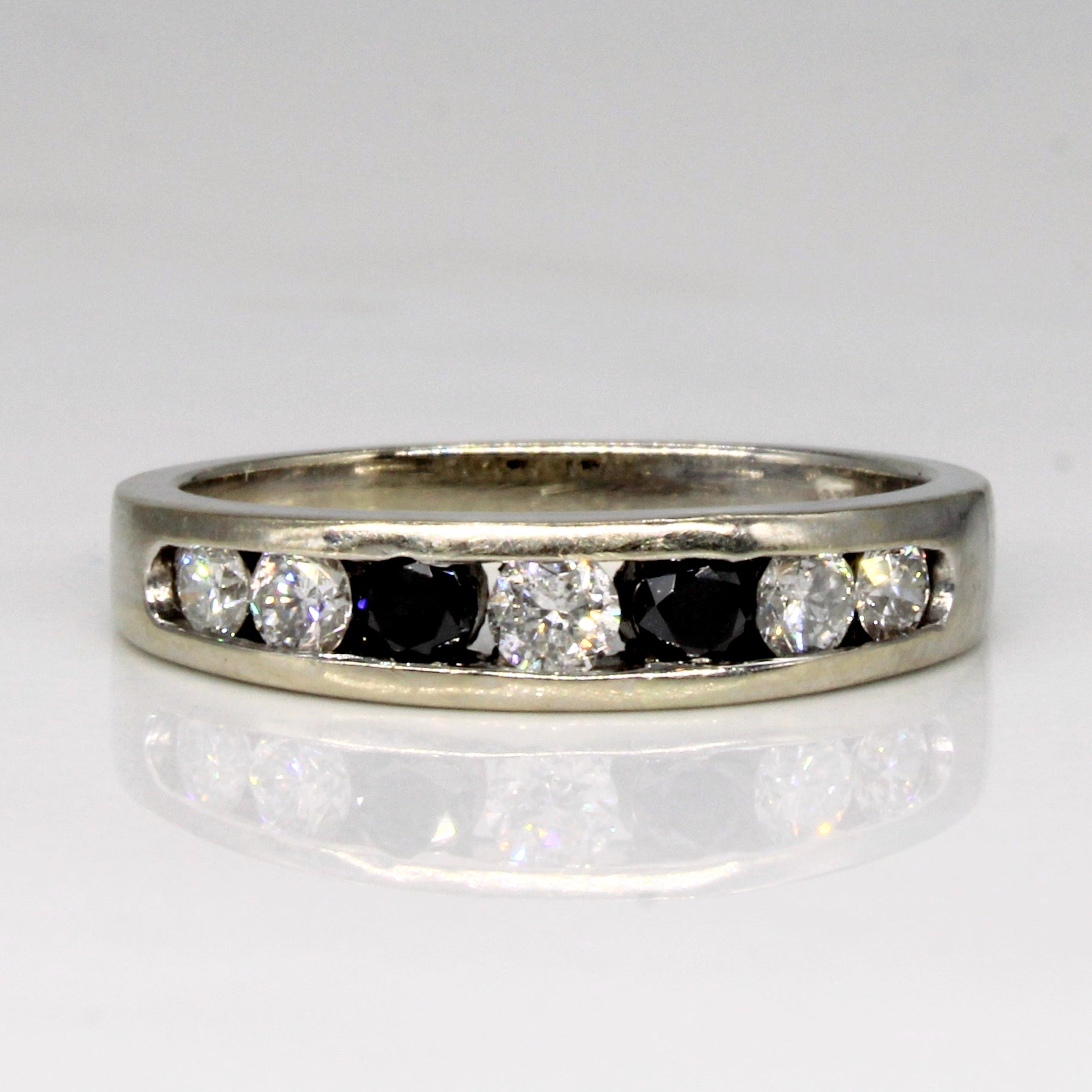 Channel Set Diamond & Sapphire Ring | 0.36ctw, 0.16ctw | SZ 6.75 |