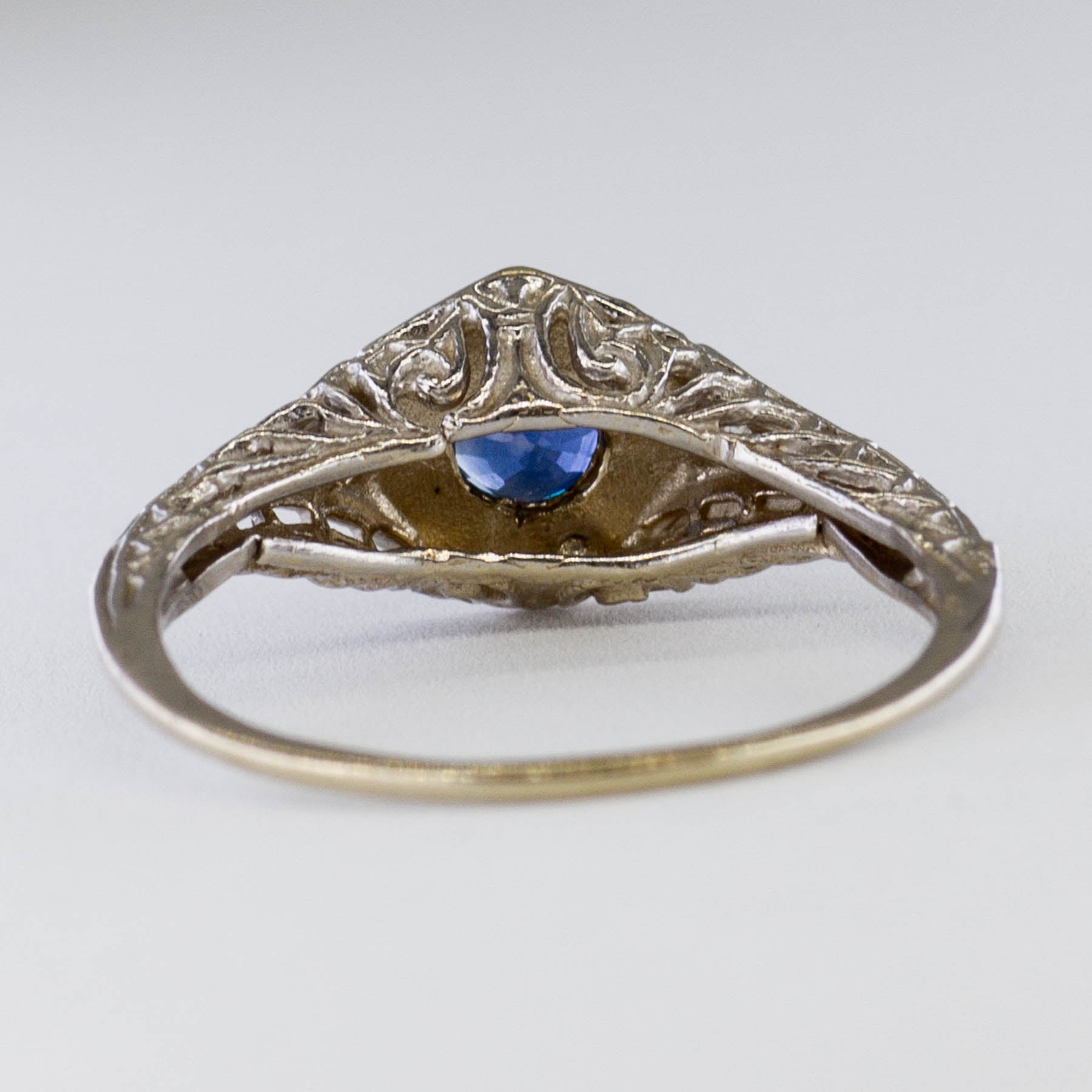 Art Deco Era Sapphire & Diamond Ring | 0.28ct, 0.04ctw | SZ 6 |