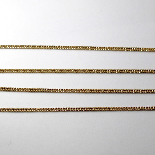Yellow Gold Curb Link Chain | 23