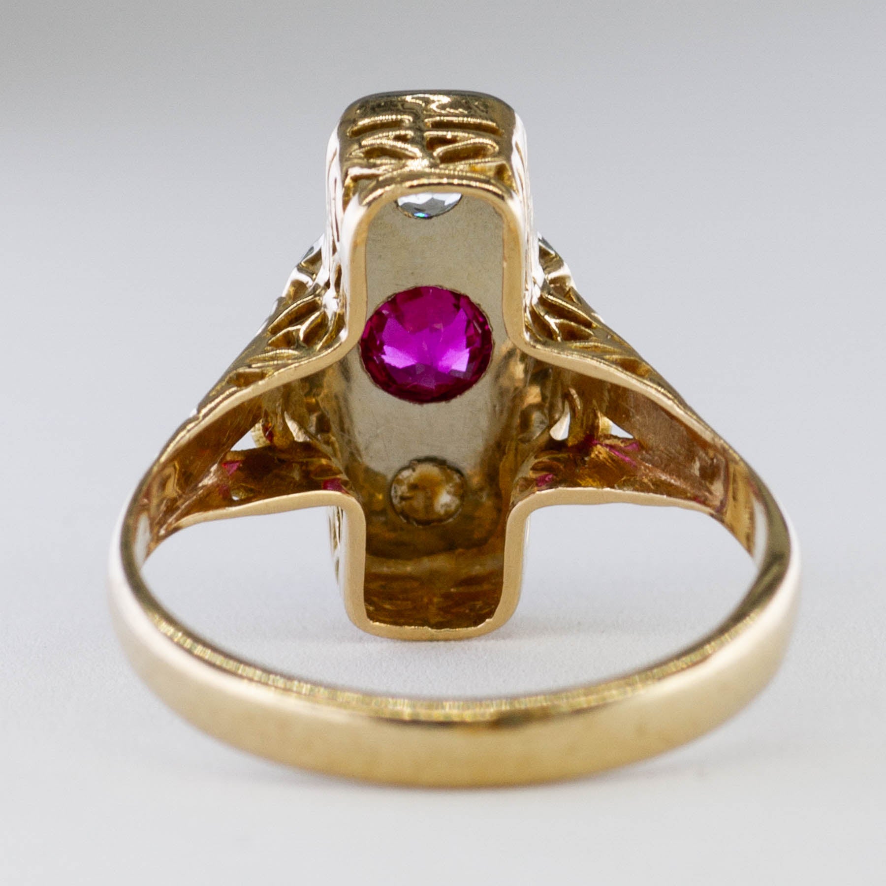 Multi Gem Art Deco Ring | 0.40ctw | SZ 7.25 |