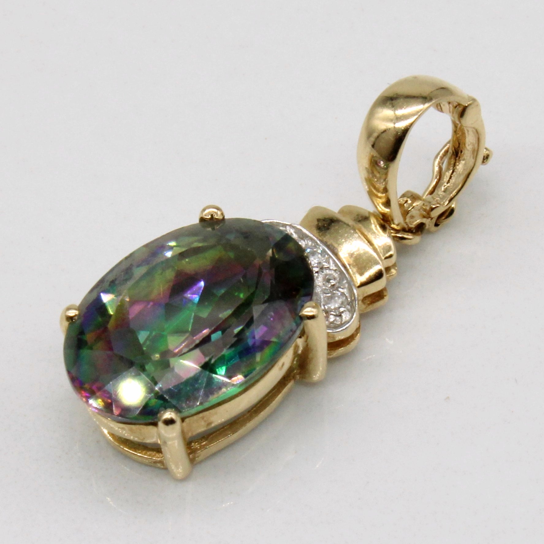 Mystic Topaz & Diamond Pendant | 6.45ct, 0.02ctw |