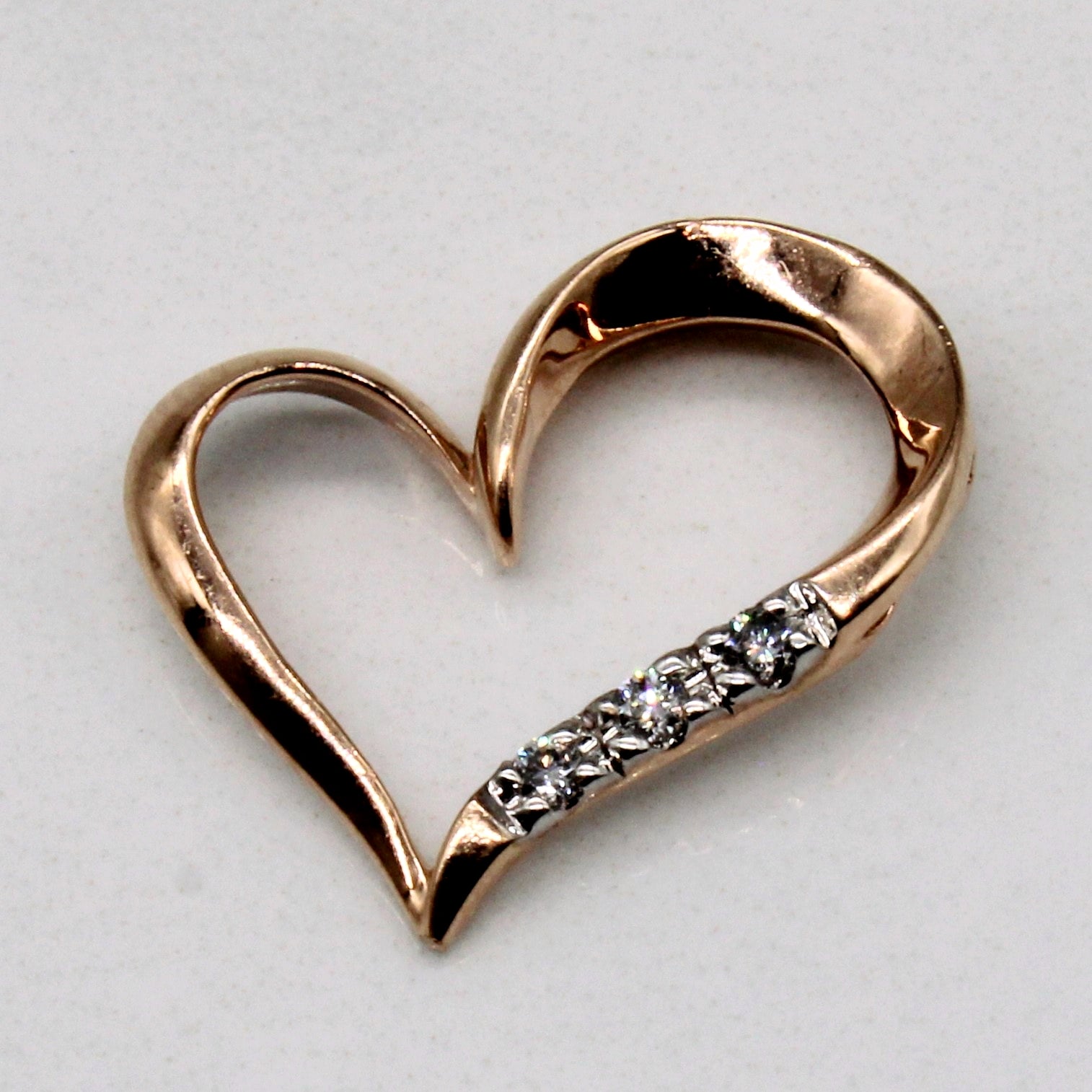 Pendentif cœur en diamant | 0,03 ct | 