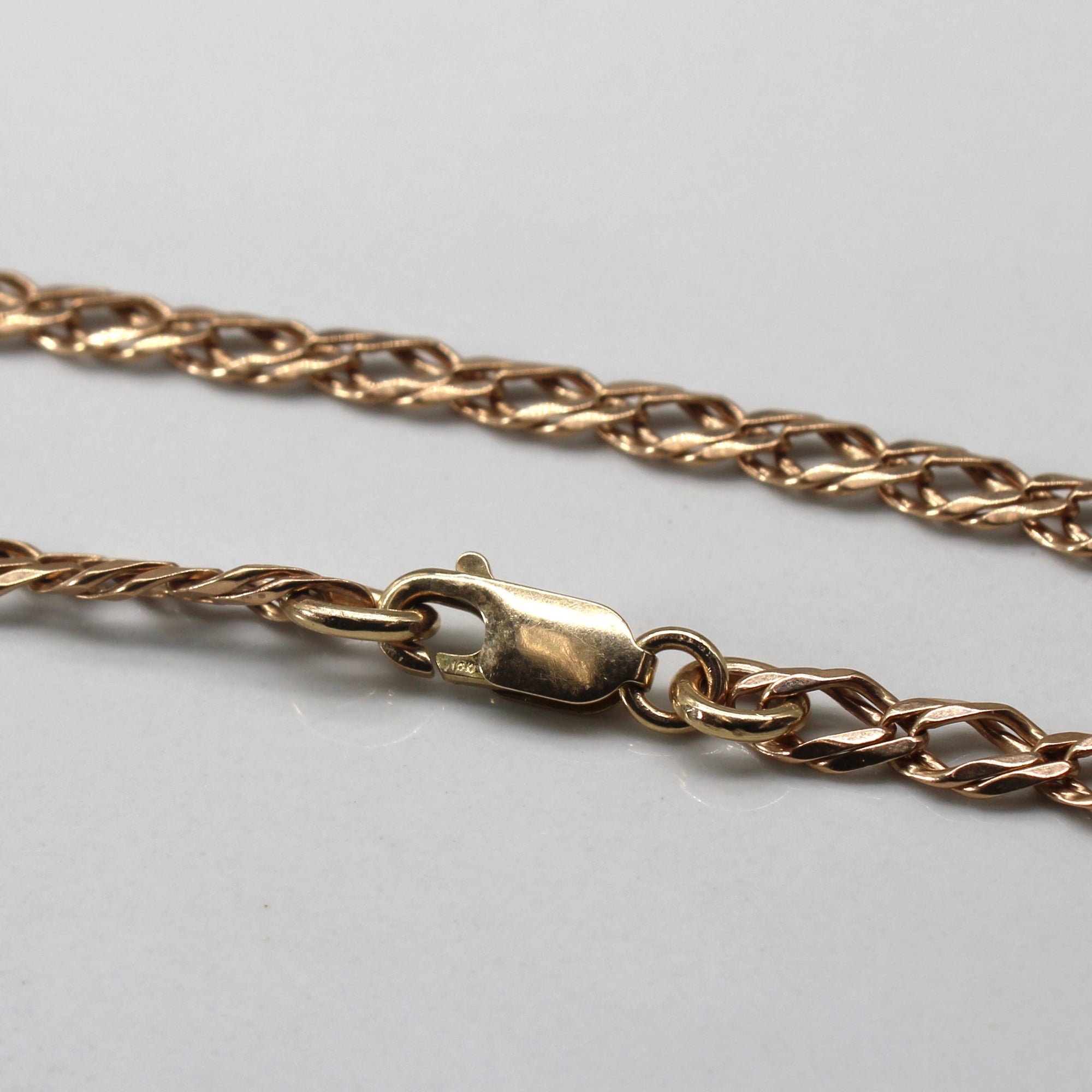 10k Yellow Gold Double Curb Link Chain | 23