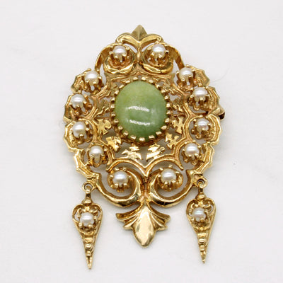 Jadeite & Pearl Brooch | 3.60ct |