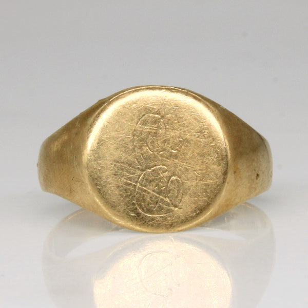 10k Yellow Gold Initial Ring | SZ 7.75 |