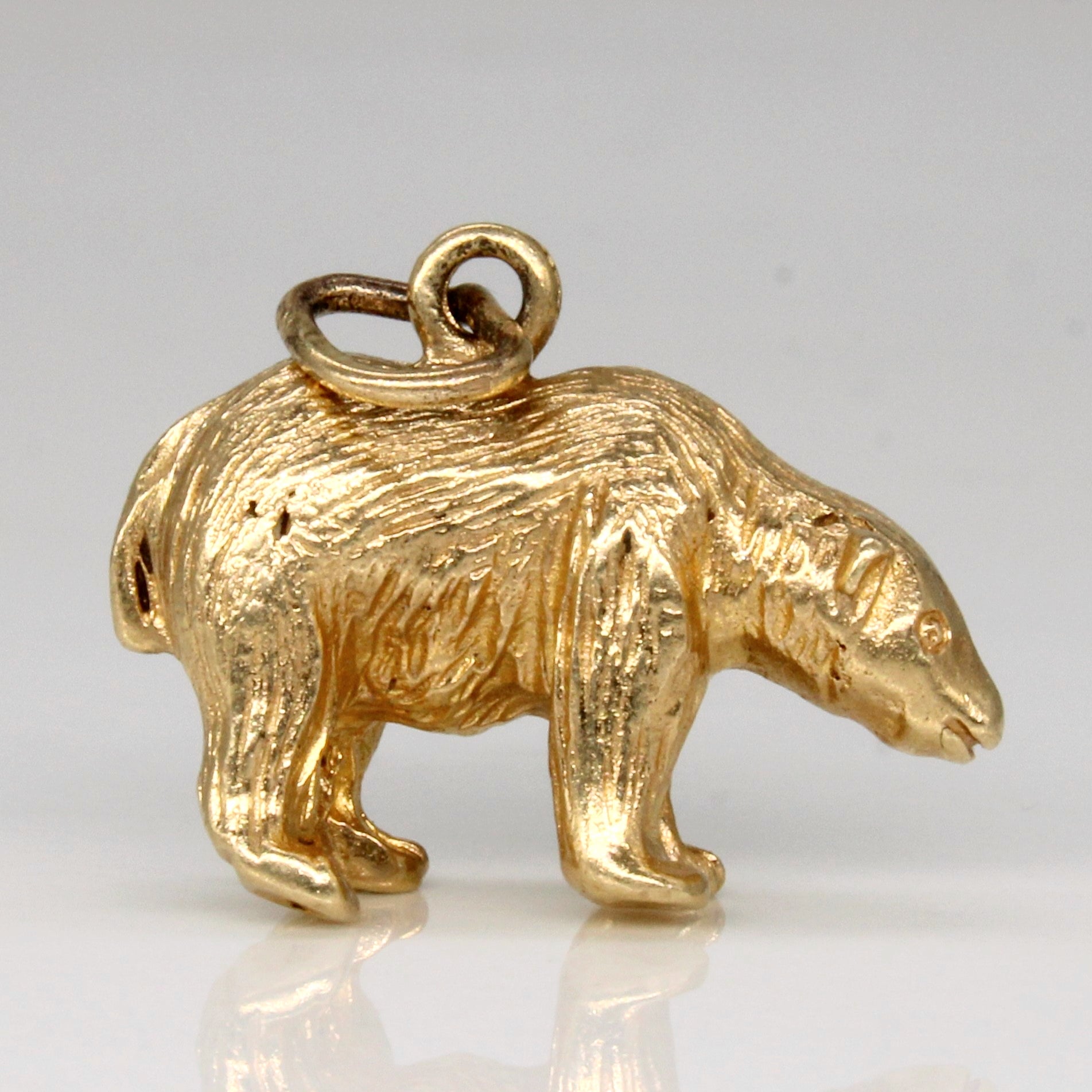 10k Yellow Gold Bear Pendant – 100 Ways