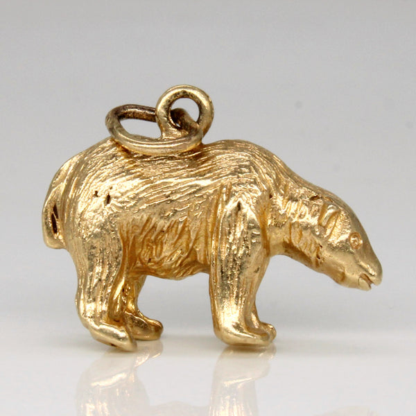 10k Yellow Gold Bear Pendant