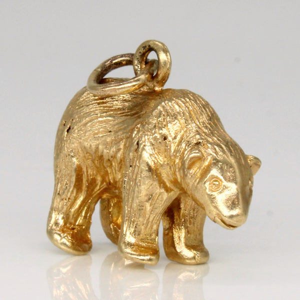 10k Yellow Gold Bear Pendant