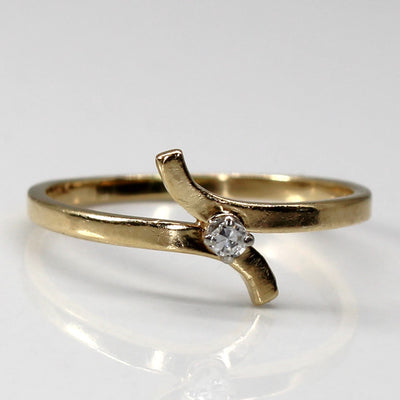 Bypass Solitaire Diamond Ring | 0.03ct | SZ 6 |
