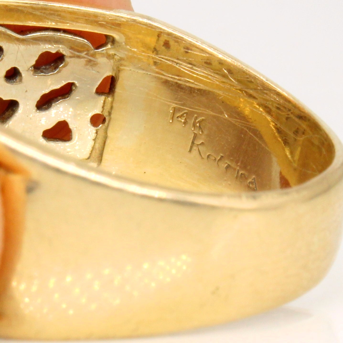 14k Two Tone Gold Lattice Ring | SZ 13.5 |