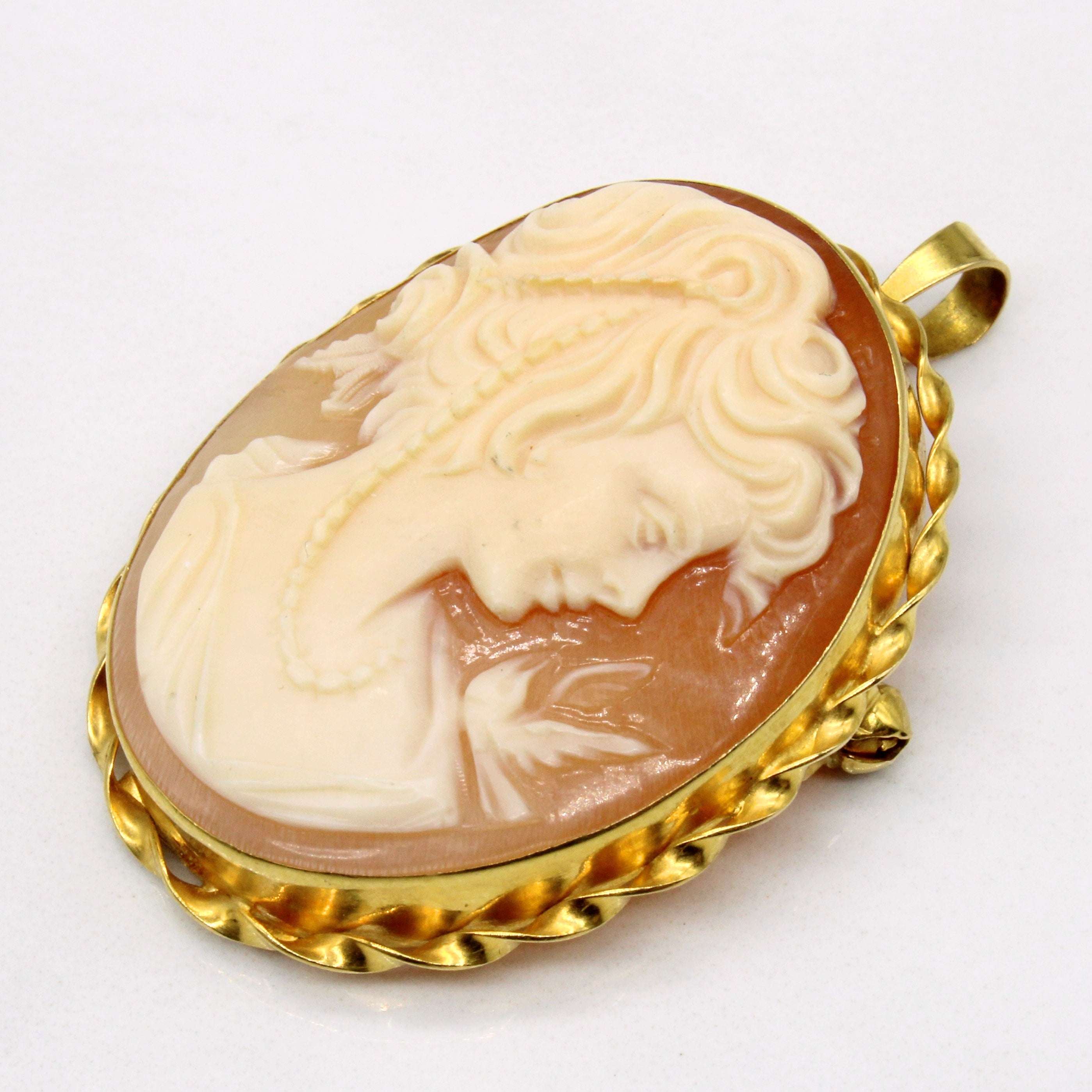 Sea Shell Cameo Pendant & Brooch | 15.00ct |