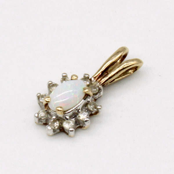 Opal & Diamond Pendant | 0.15ct, 0.05ctw |