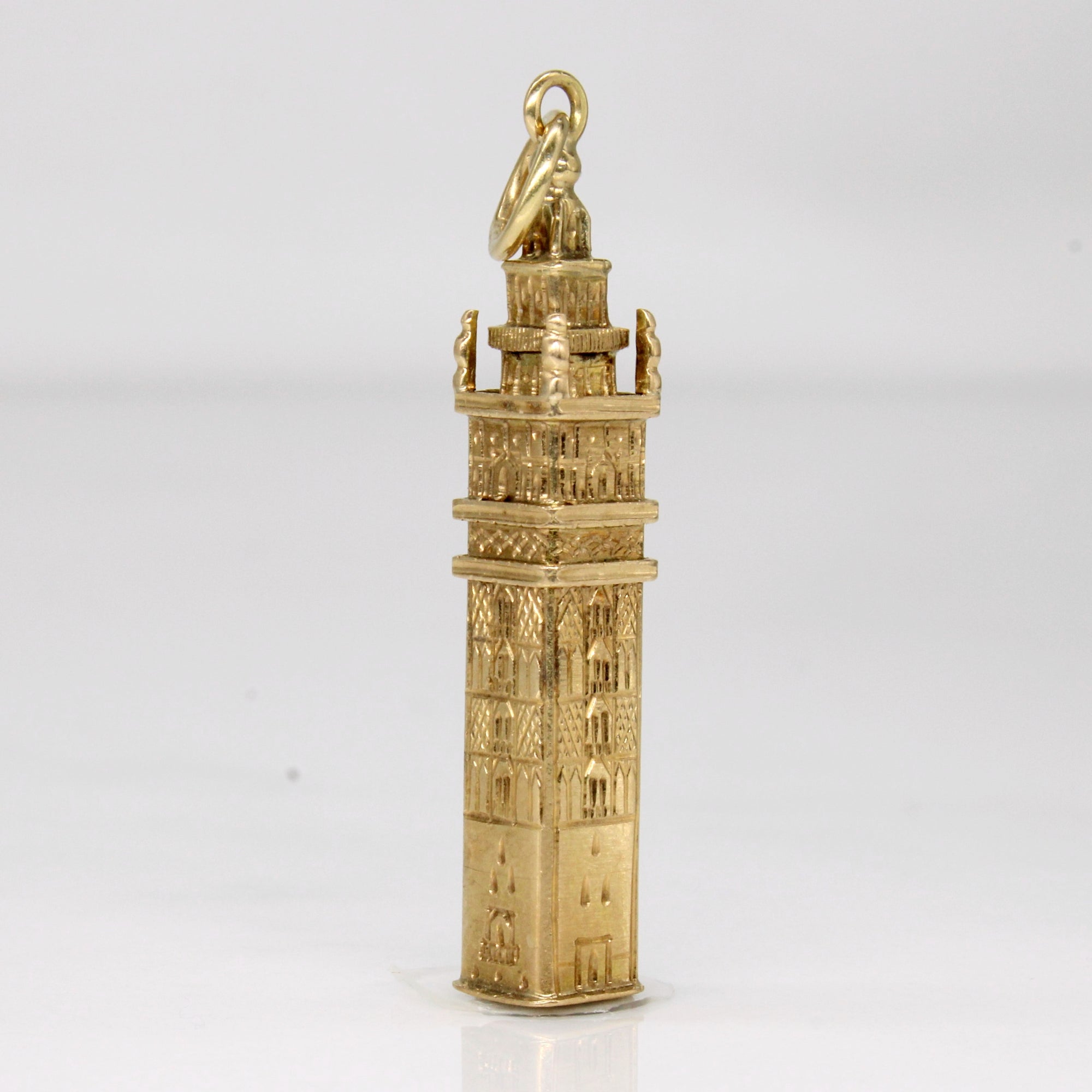 18k Yellow Gold Tower Charm