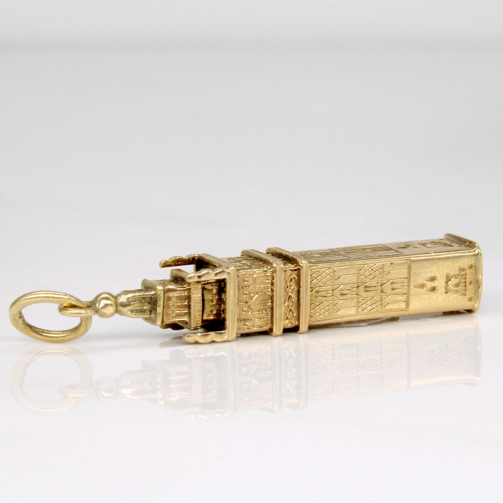 18k Yellow Gold Tower Charm