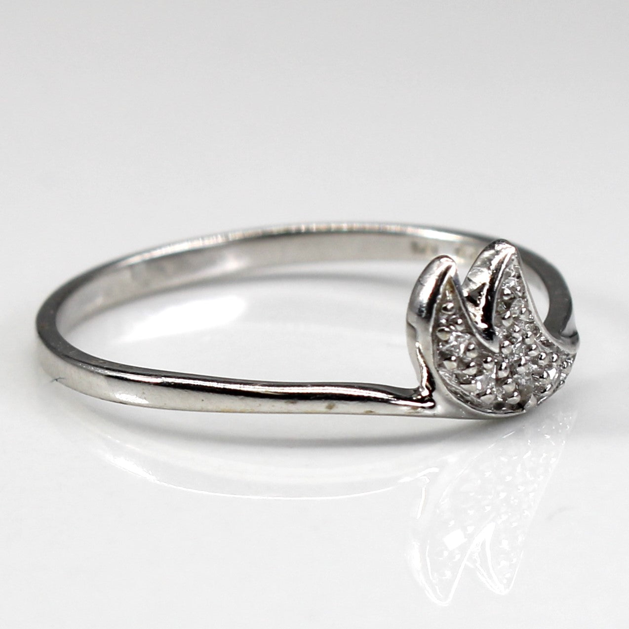 Bague sertie de diamants | 0,03 ct | Taille 6,75 | 