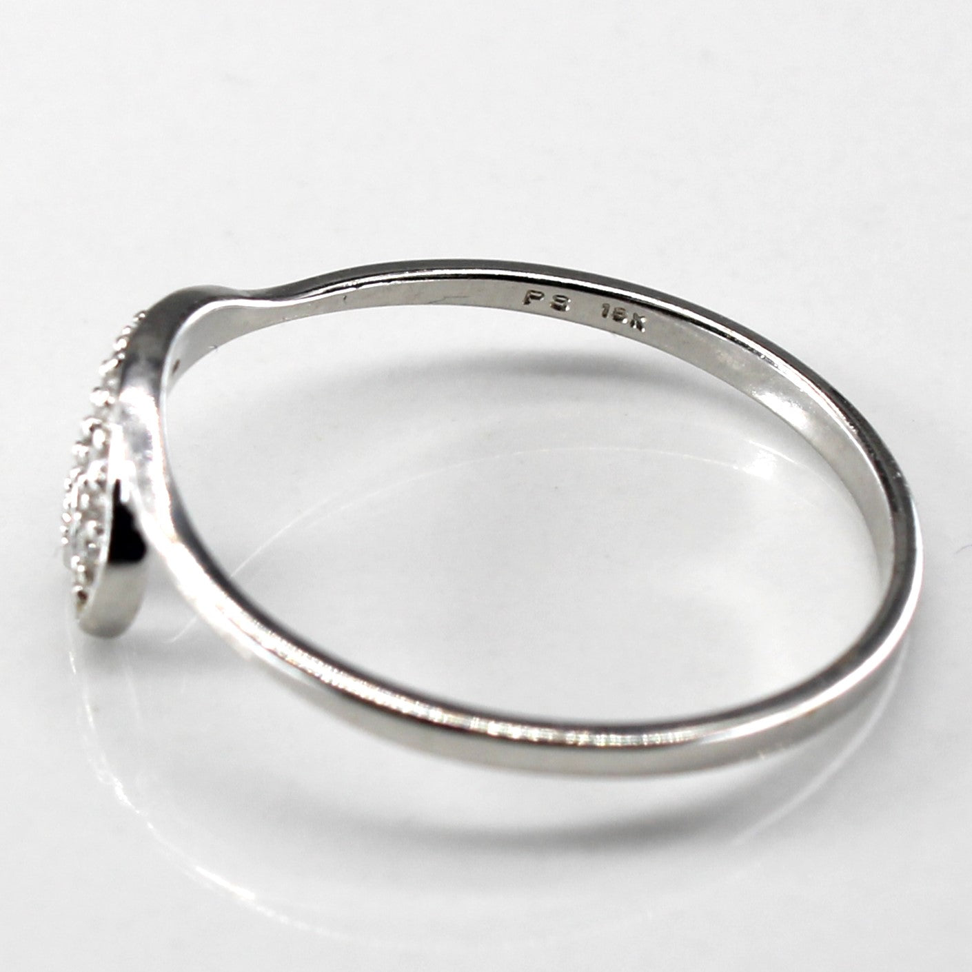 Bague sertie de diamants | 0,03 ct | Taille 6,75 | 