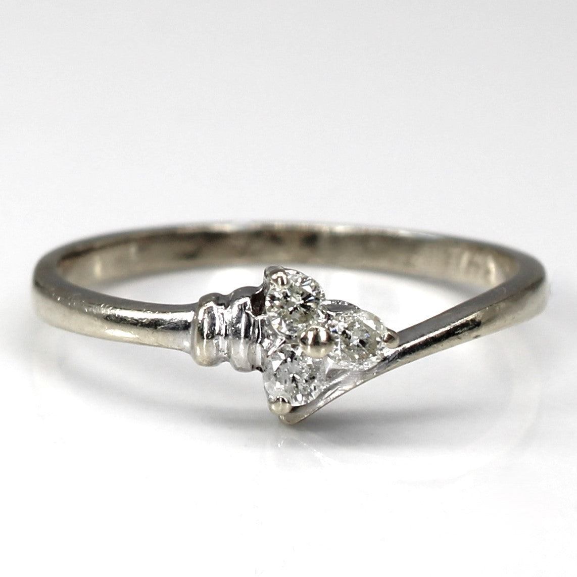 Bypass Three Stone Diamond Ring | 0.10ctw | SZ 6 |