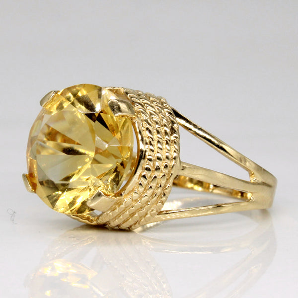 Citrine Cocktail Ring | 5.60ct | SZ 6.75 |