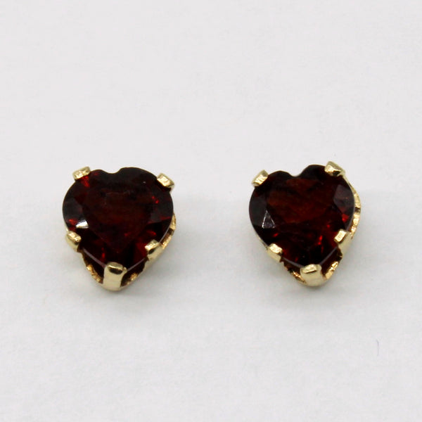 Garnet Heart Earrings | 1.50ctw |